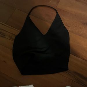 SHEIN EZwear Solid Crop Halter Top